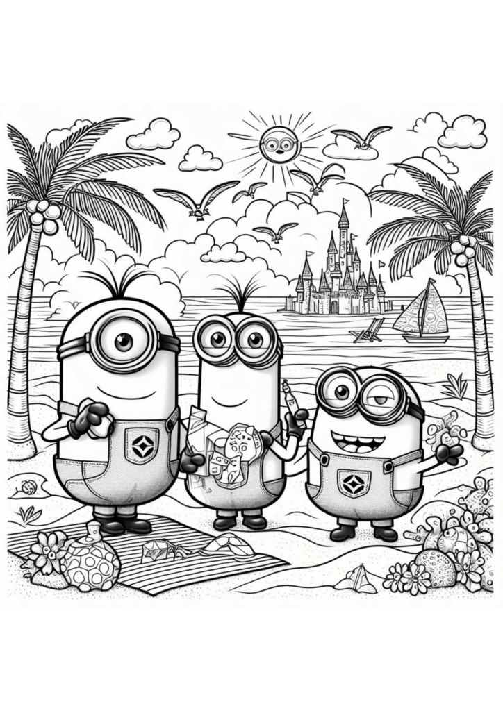 Minions Coloring Pages for Kids