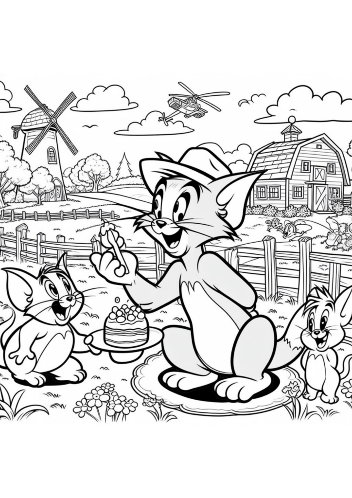 TOM AND JERRY Coloring Pages for Kids